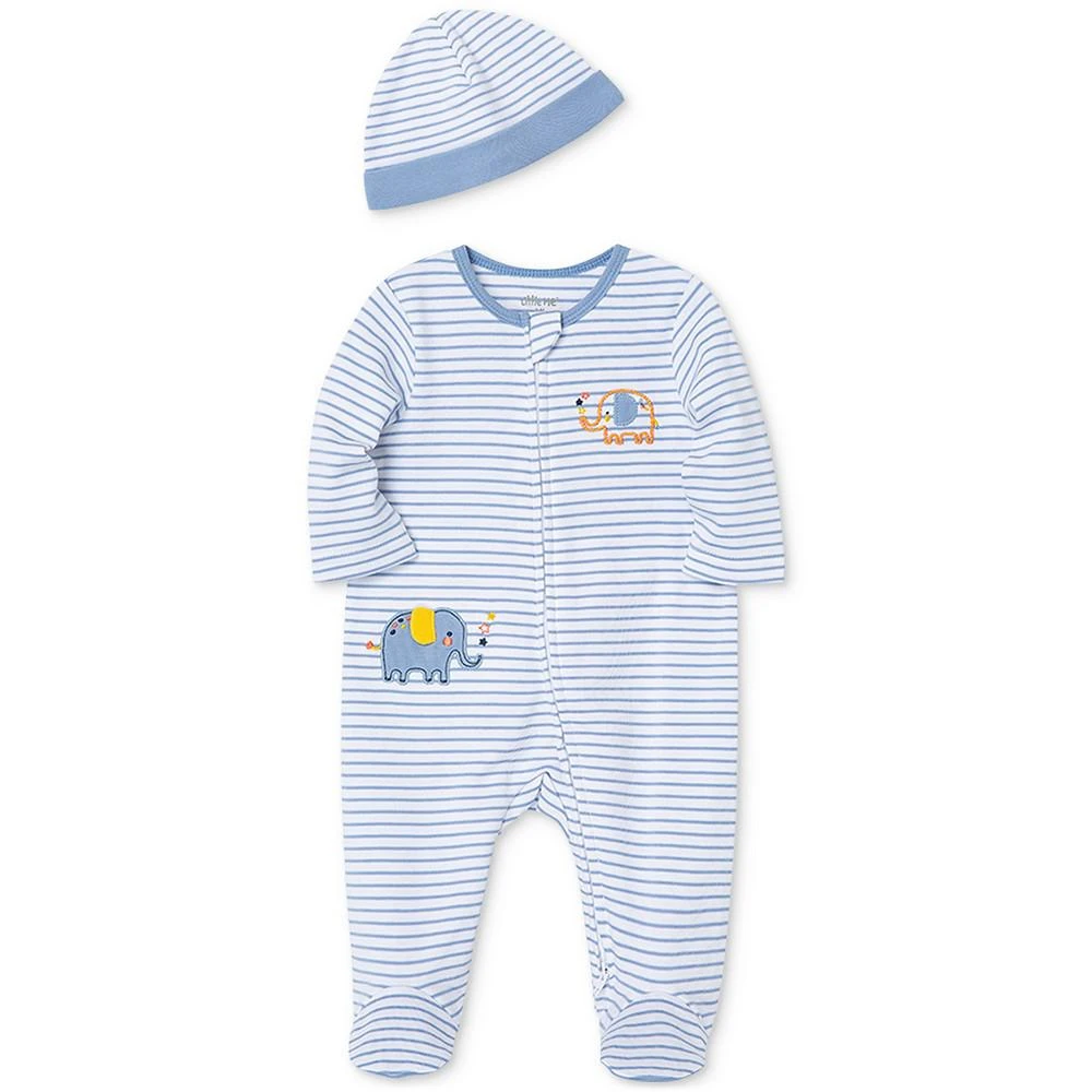 商品Little Me|Baby Boys Elephant Coverall with Hat, 2 Piece Set,价格¥96,第4张图片详细描述