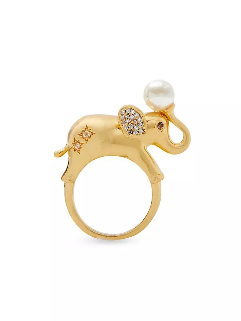 商品Kate Spade|Winter Carnival Gold-Plated &amp; Cubic Zirconia Elephant Ring,价格¥960,第2张图片详细描述