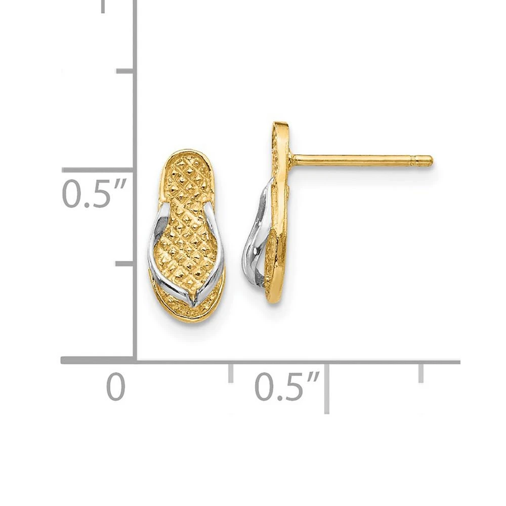 商品Macy's|Flip Flop Earrings in 14K Gold and Rhodium Plating,价格¥2072,第3张图片详细描述