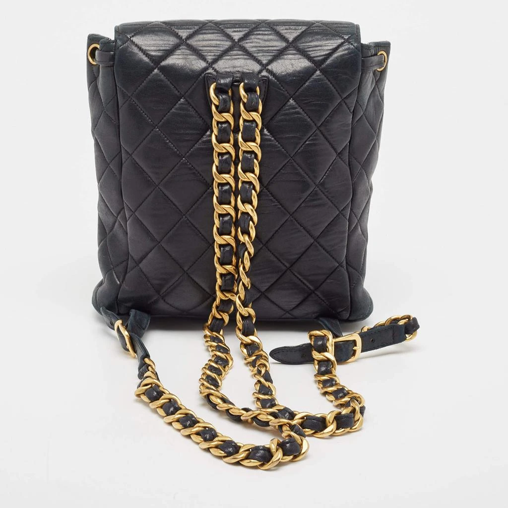 商品[二手商品] Chanel|Chanel Black Quilted Leather Vintage Duma Backpack,价格¥36398,第4张图片详细描述