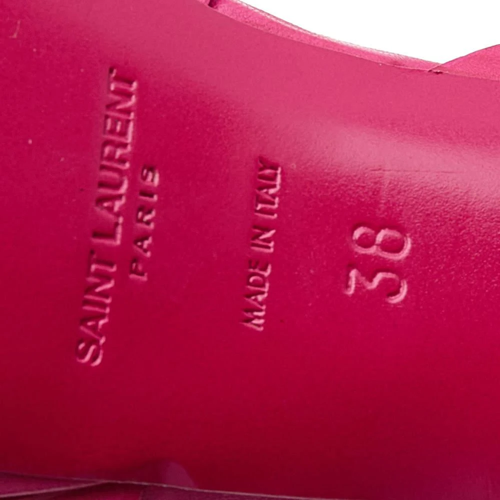 Saint Laurent Pink Leather Tribute Platform Pumps Size 38 商品