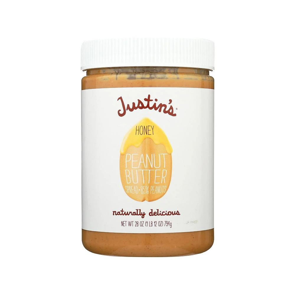 商品Justin's Nut Butter|Peanut Butter - Honey - Case of 6 - 28 oz.,价格¥563,第1张图片