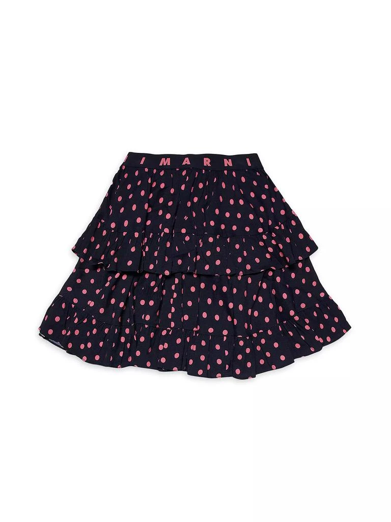 商品Marni|Little Girl's & Girl's Polka Dot Ruffle Skirt,价格¥565,第1张图片