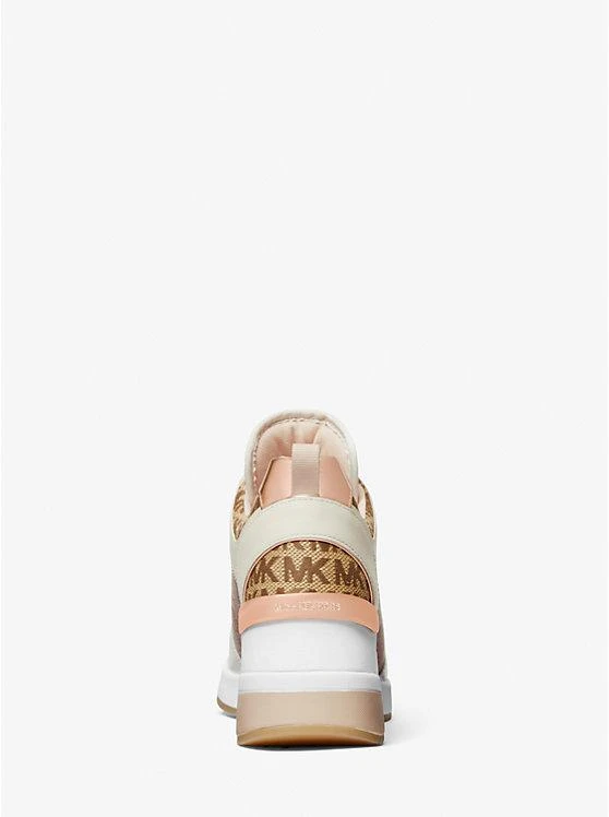 商品Michael Kors|Georgie Color-Block Leather and Logo Jacquard Trainer,价格¥283,第3张图片详细描述