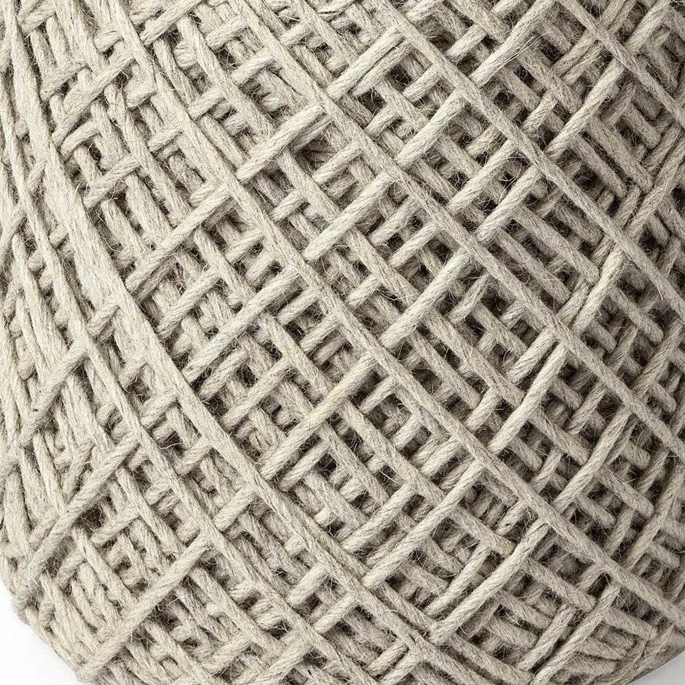 商品Homezia|Oatmeal Wool Cylindrical Pouf With Diamond Pattern,价格¥1595,第3张图片详细描述