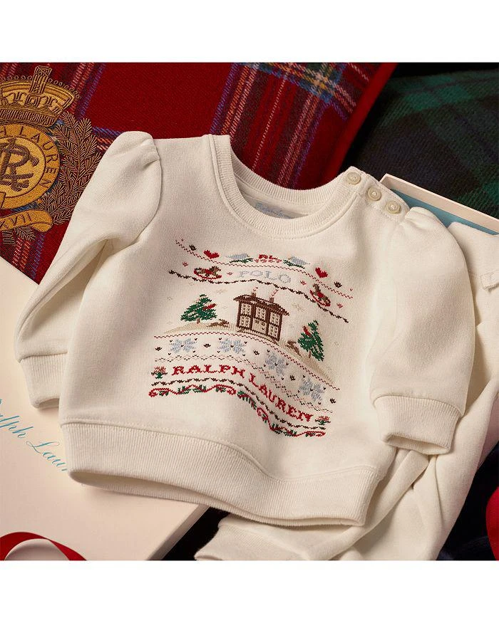 商品Ralph Lauren|Girls' Fleece Embroidered Graphic Sweatshirt & Jogger Pants Set - Baby,价格¥264,第4张图片详细描述