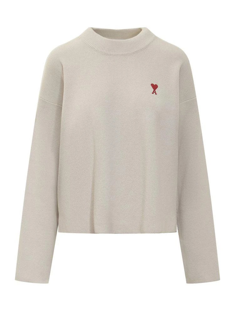 商品AMI|AMI Paris Ami de Coeur Logo Embroidered Knitted Jumper,价格¥1897,第1张图片