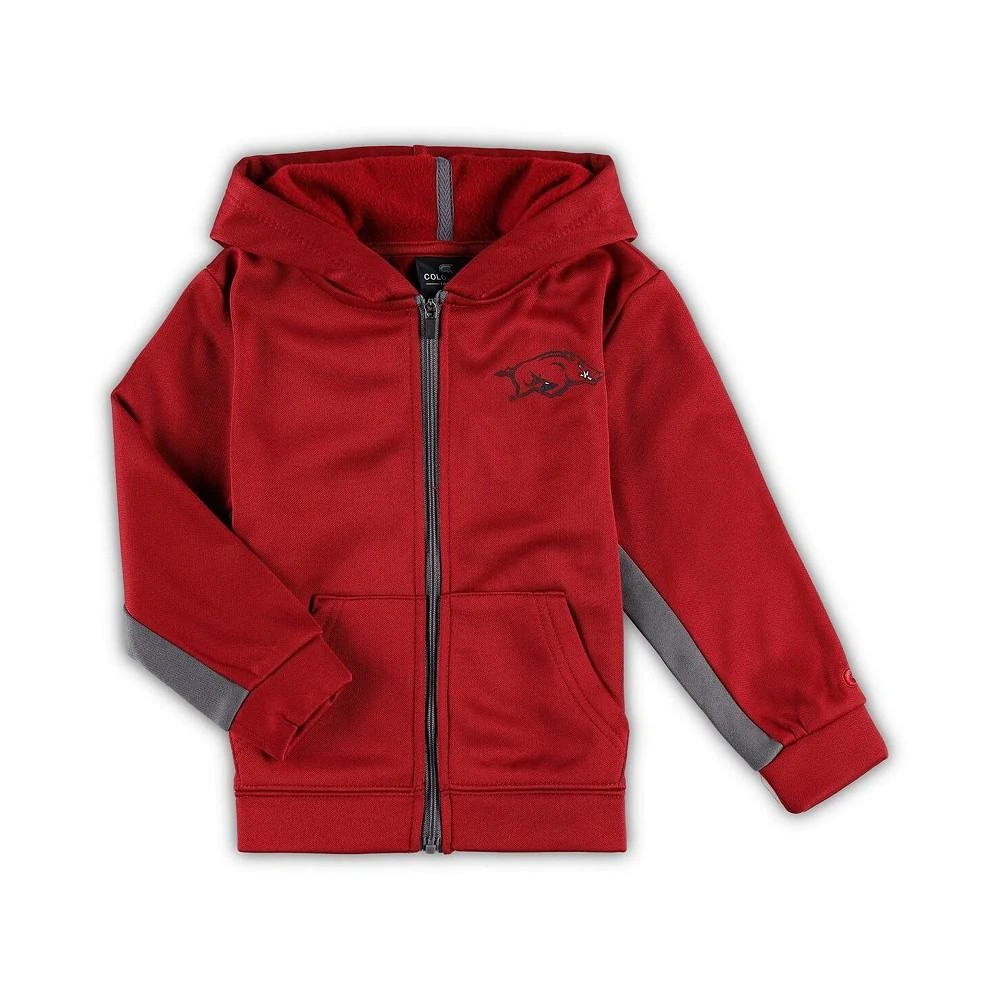 商品Colosseum|Toddler Boys Cardinal, Gray Arkansas Razorbacks Shark Full-Zip Hoodie Jacket and Pants Set,价格¥337,第2张图片详细描述