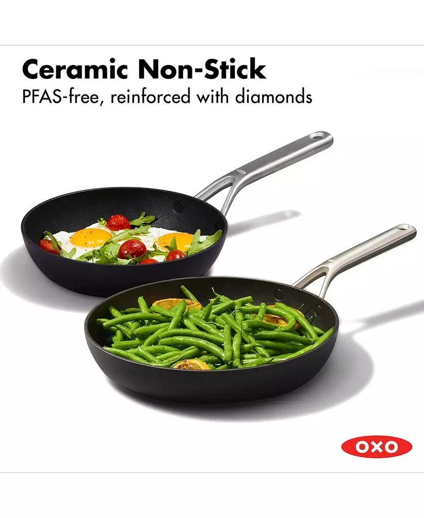 商品OXO|Professional HA 2-Pc. Ceramic Nonstick Frypan Set,价格¥666,第2张图片详细描述