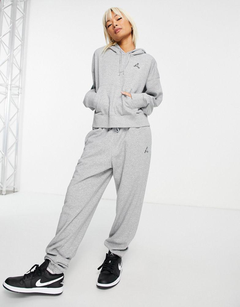 Jordan essential fleece hoodie in grey商品第3张图片规格展示