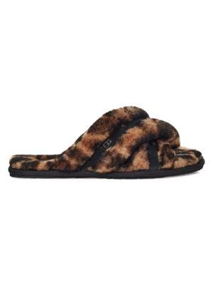 商品UGG|Scuffita Panther Print Dyed Sheepskin Slippers,价格¥416,第1张图片