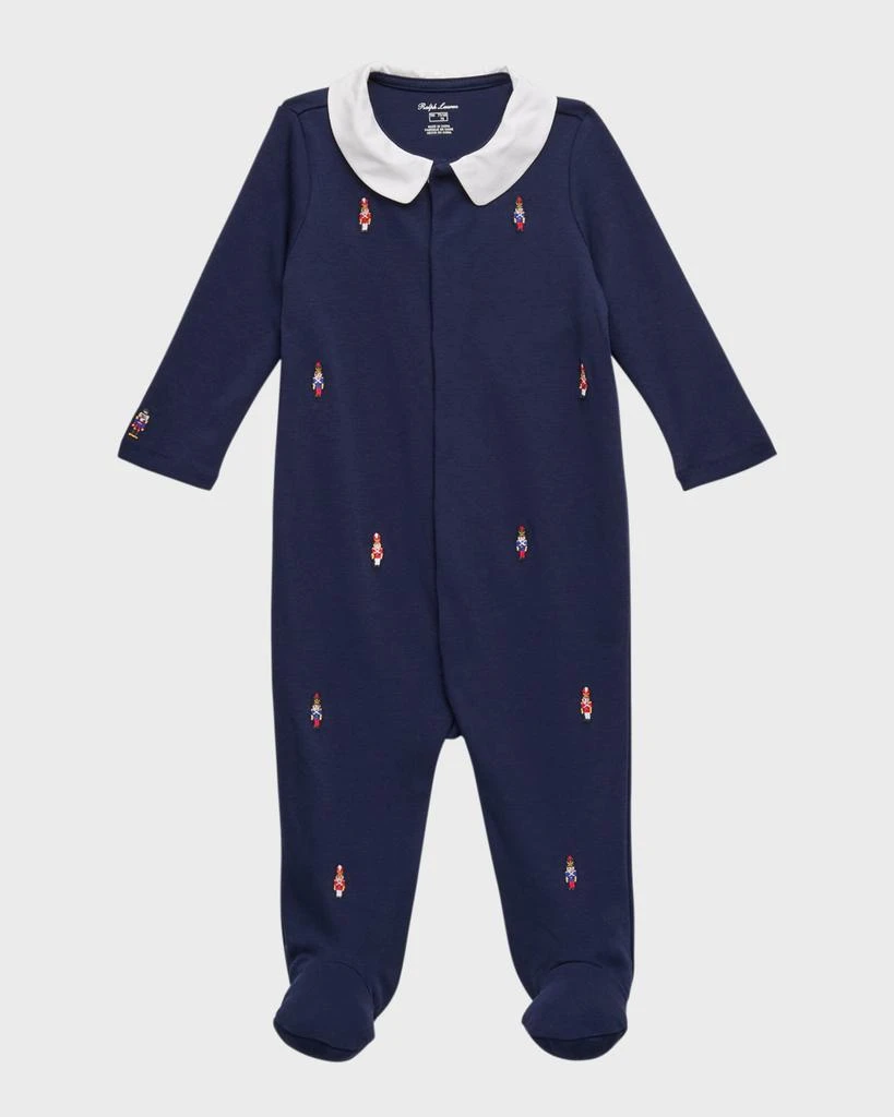 商品Ralph Lauren|Boy's Nutcracker Embroidered Footie, Size 3M-9M,价格¥474,第1张图片
