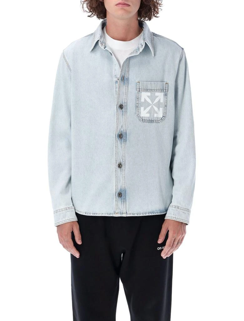 商品Off-White|Off-White Buttoned Long-Sleeved Denim Shirt,价格¥2721,第1张图片
