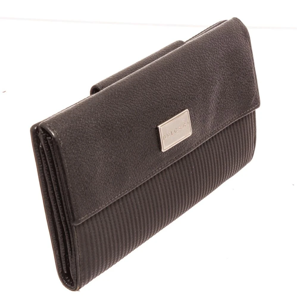 商品[二手商品] BVLGARI|Bvlgari Black Leather Flap Wallet,价格¥2334,第2张图片详细描述