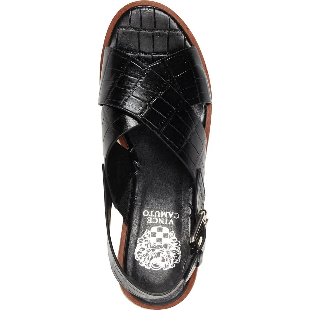 商品Vince Camuto|Vince Camuto Womens Marietten Leather Crocodile Platform Sandals,价格¥236,第4张图片详细描述