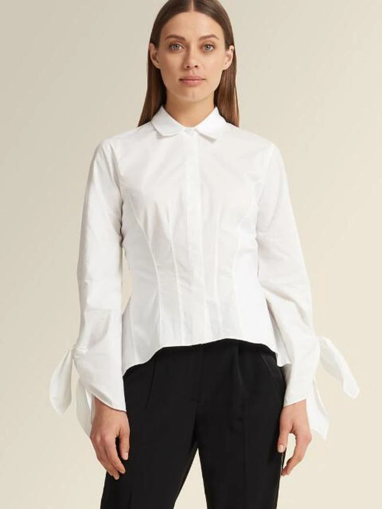 商品DKNY|Poplin Tie Cuff Shirt,价格¥369,第4张图片详细描述