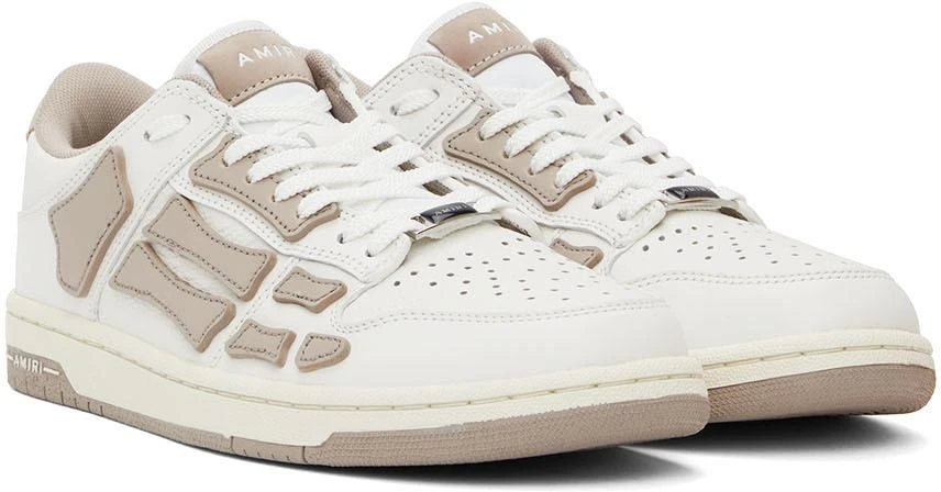 商品AMIRI|White & Beige Skel Low-Top Sneakers,价格¥4152,第4张图片详细描述