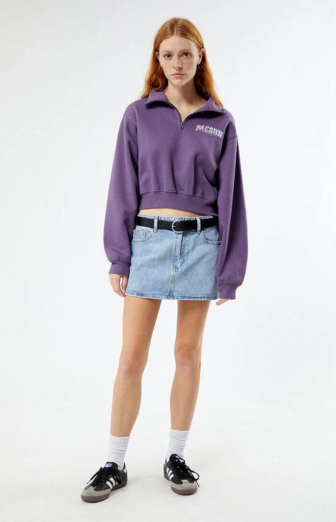 Los Angeles Half Zip Cropped Sweatshirt 商品