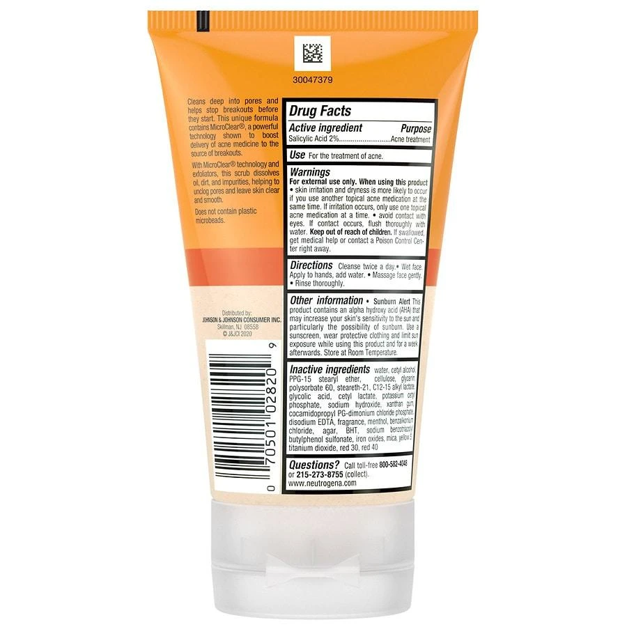 商品Neutrogena|Oil-Free Acne Face Scrub With 2% Salicylic Acid,价格¥105,第3张图片详细描述