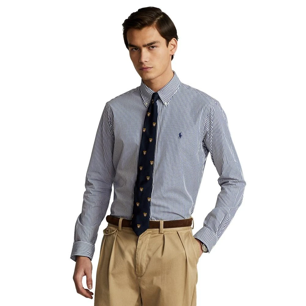 商品Ralph Lauren|Men's Classic-Fit Striped Stretch Poplin Shirt,价格¥678,第1张图片