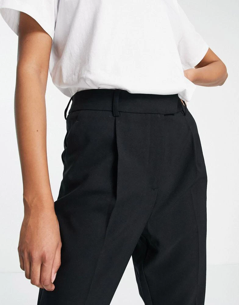 商品Topshop|Topshop Tall Tailored slim high waisted pleat trouser in black,价格¥189,第3张图片详细描述