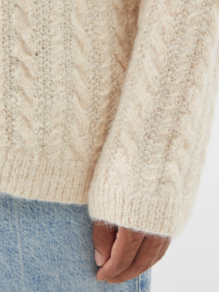 商品Our Legacy|Popover cable-knit alpaca-blend sweater,价格¥2880,第6张图片详细描述