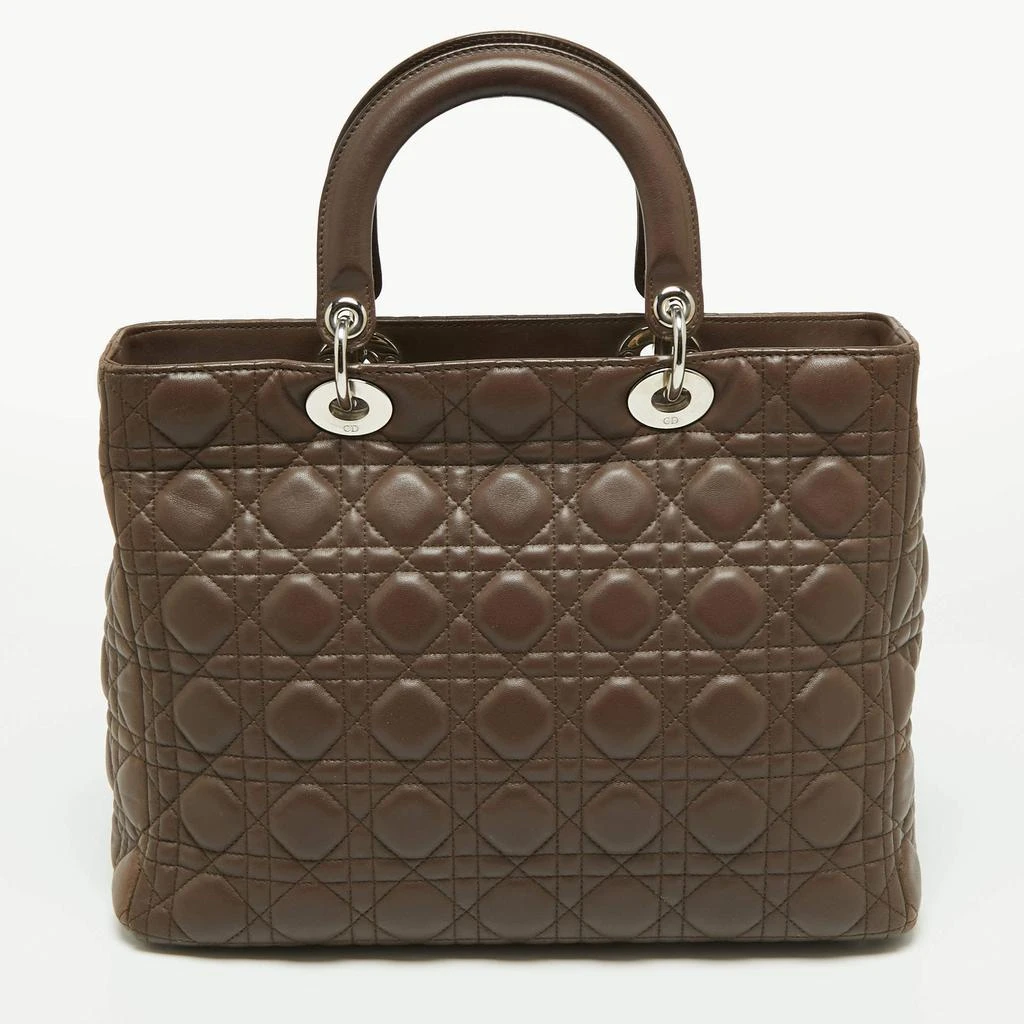 商品[二手商品] Dior|Dior Brown Cannage Leather Large Lady Dior Tote,价格¥12823,第4张图片详细描述