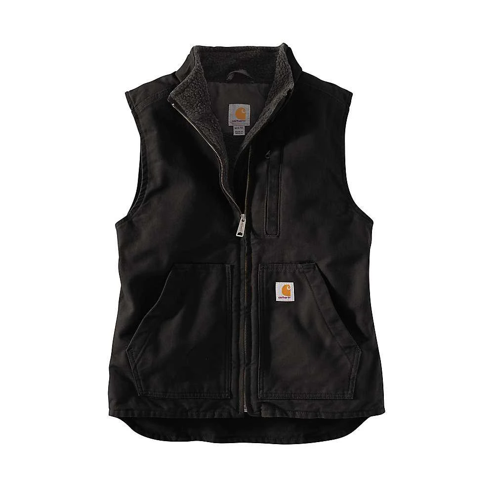 商品Carhartt|Carhartt Women's Washed Duck Sherpa-Lined Mock Neck Vest,价格¥589,第4张图片详细描述