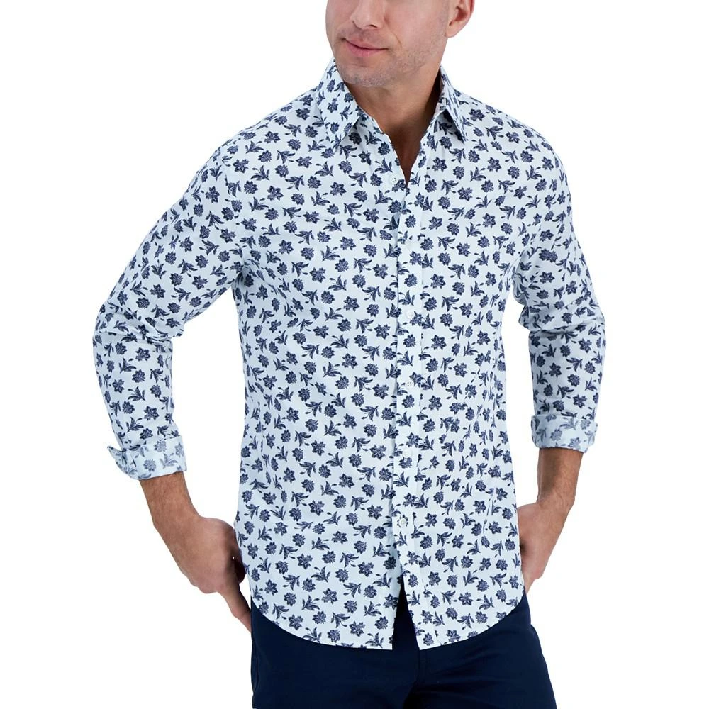 商品Club Room|Men's Long-Sleeve Alluna Floral Shirt, Created for Macy's,价格¥174,第1张图片