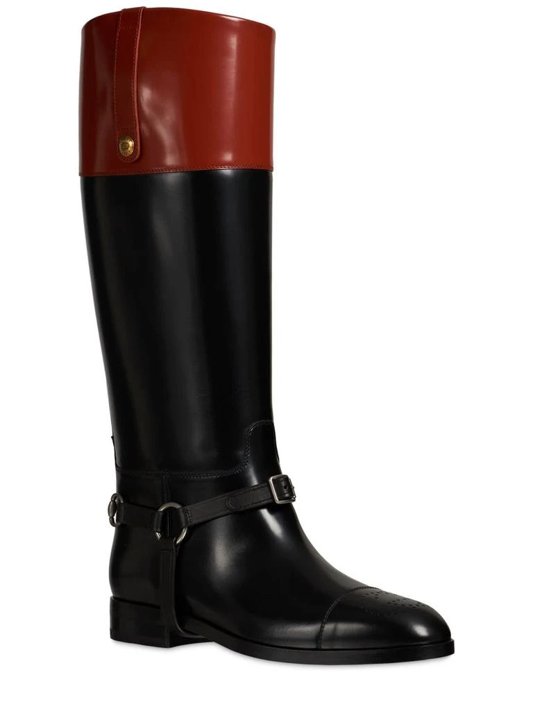 商品Gucci|Leather Knee Boots W/ Harness,价格¥15656,第2张图片详细描述