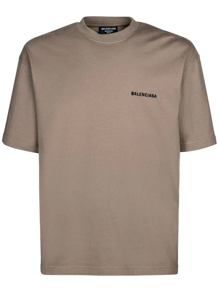 商品Balenciaga|Logo Embroidery Cotton T-shirt,价格¥5278,第1张图片