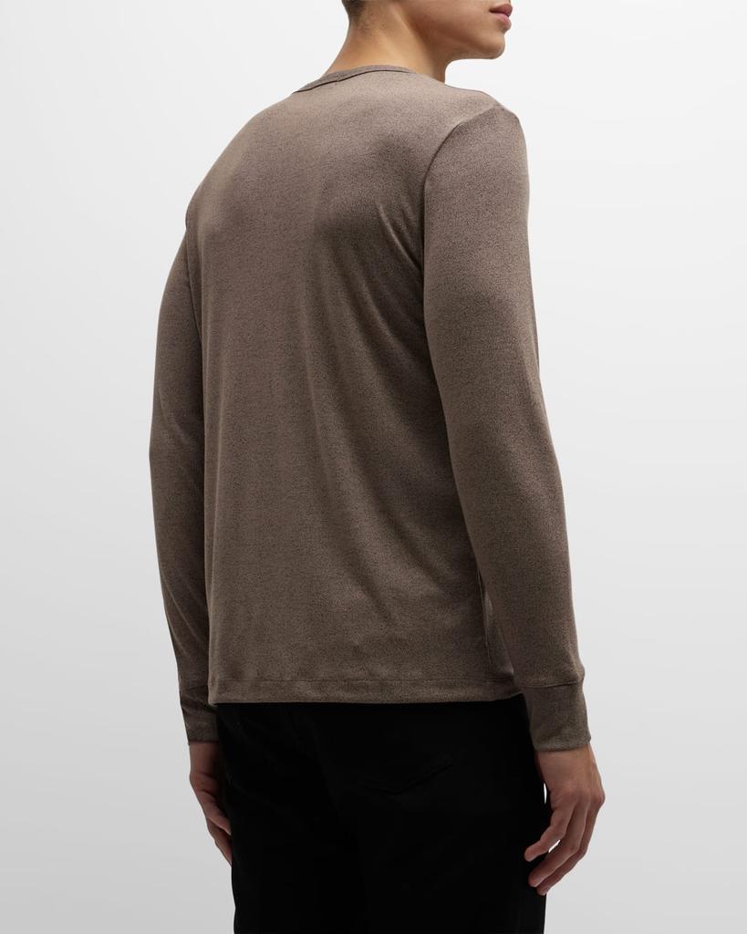 Men's Anemone Milano Contrast Long-Sleeve Henley商品第4张图片规格展示