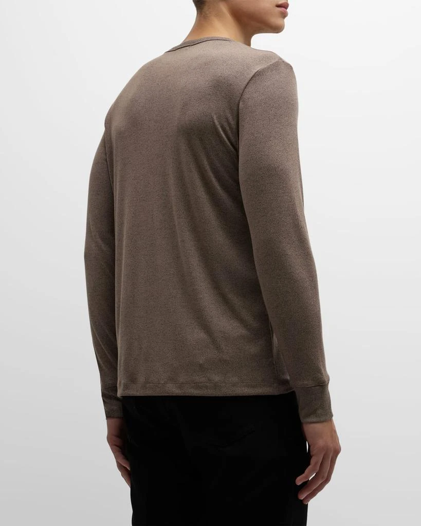 商品Theory|Men's Anemone Milano Contrast Long-Sleeve Henley,价格¥360,第4张图片详细描述