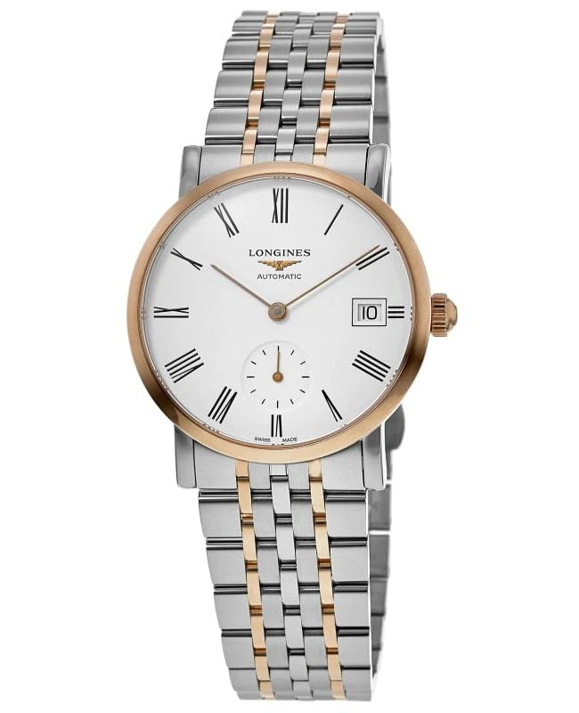 商品Longines|Longines Elegant Collection Automatic White Dial Steel and Rose Gold Women's Watch L4.312.5.11.7,价格¥19299,第1张图片