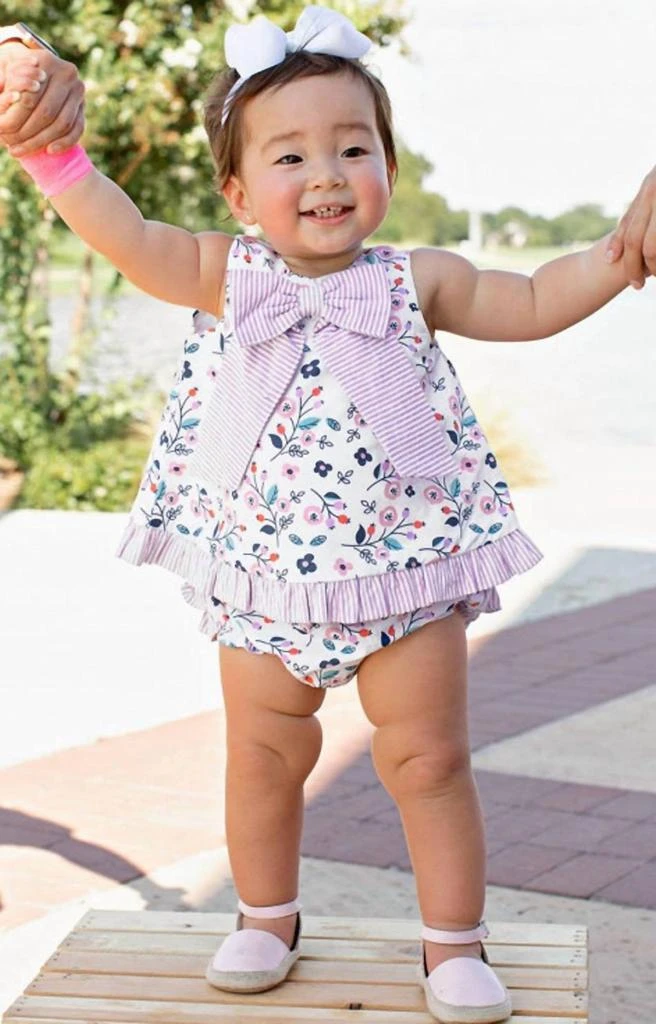 商品Rufflebutts|Swing Top And Diaper Cover Set For Baby Girls in Berry Sweet,价格¥348,第1张图片