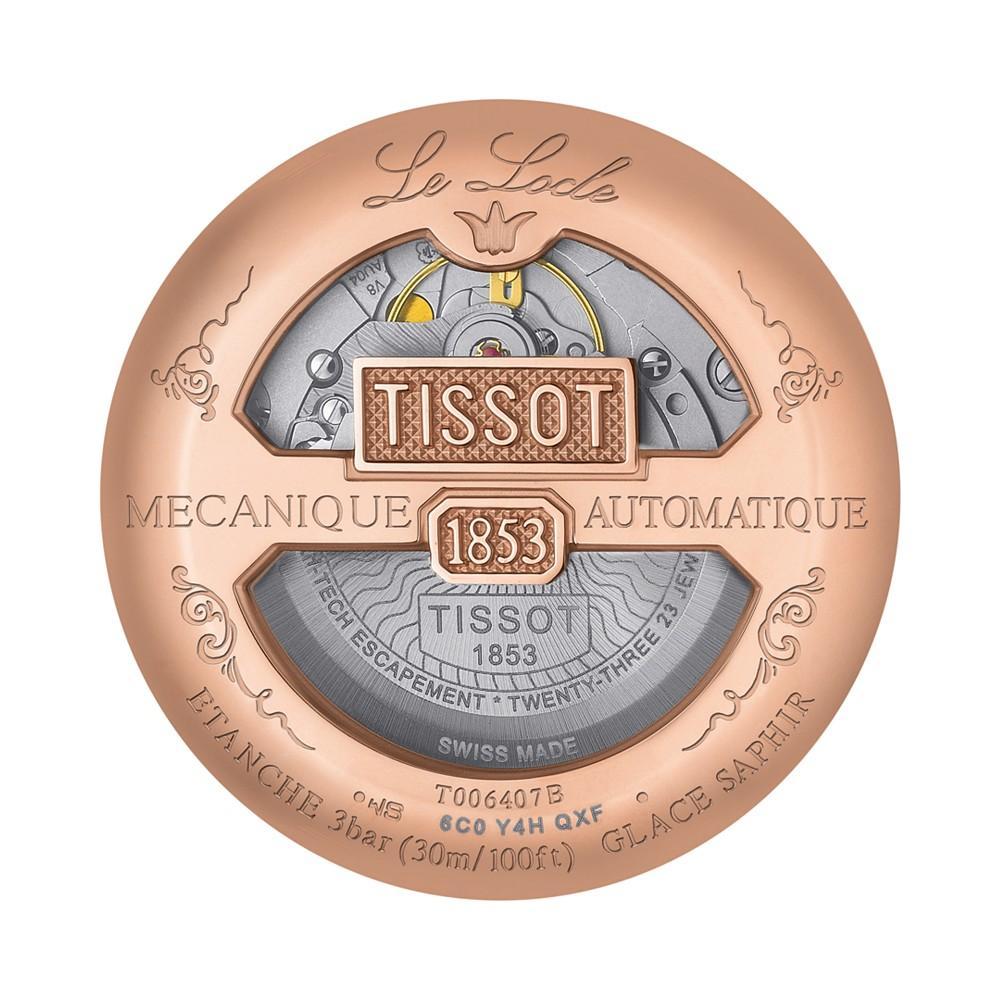 商品Tissot|Men's Swiss Le Locle Black Leather Strap Watch 40mm,价格¥4968,第4张图片详细描述