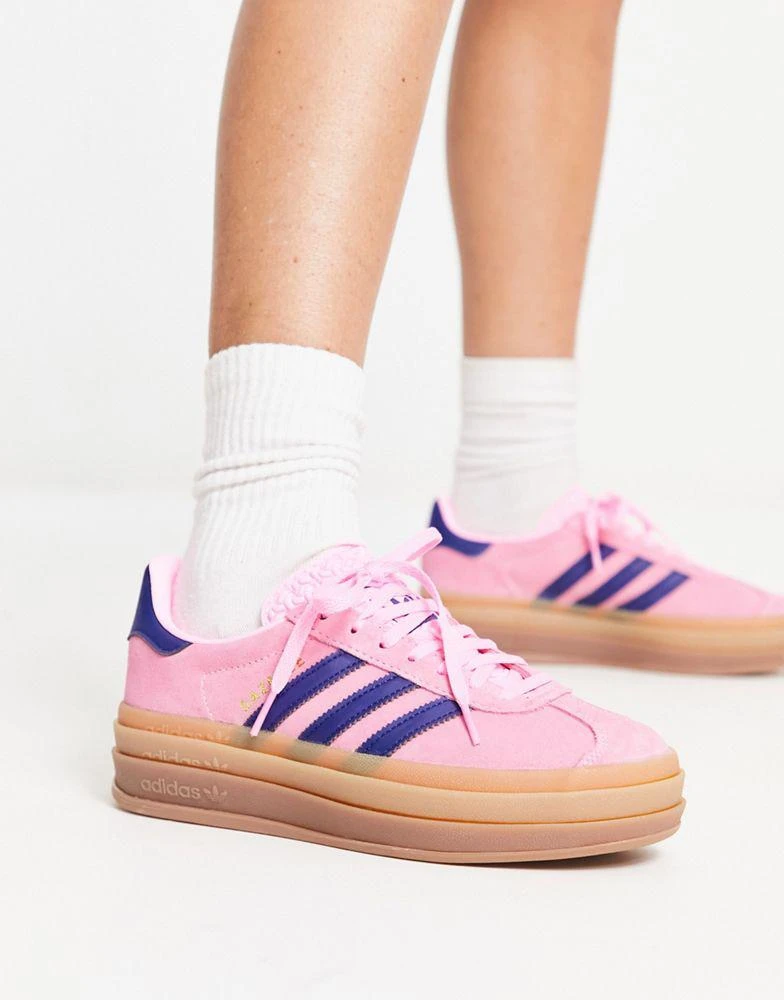 商品Adidas|adidas Originals Gazelle Bold platform trainers in pink with gum sole,价格¥864,第2张图片详细描述