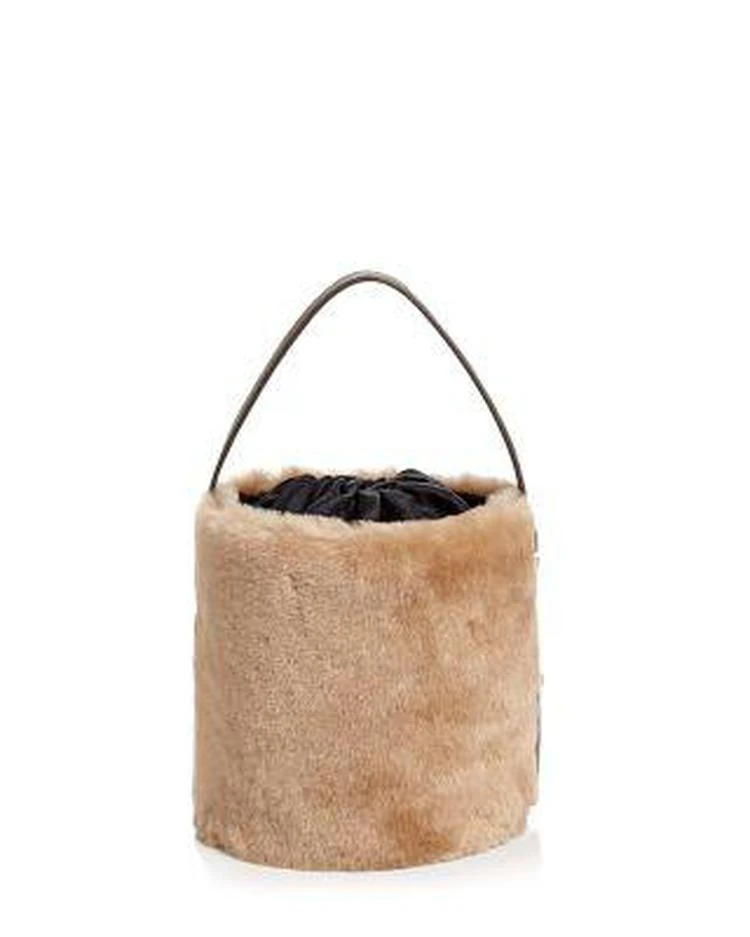 商品Arron|Small Shearling & Leather Bucket Bag,价格¥642,第1张图片