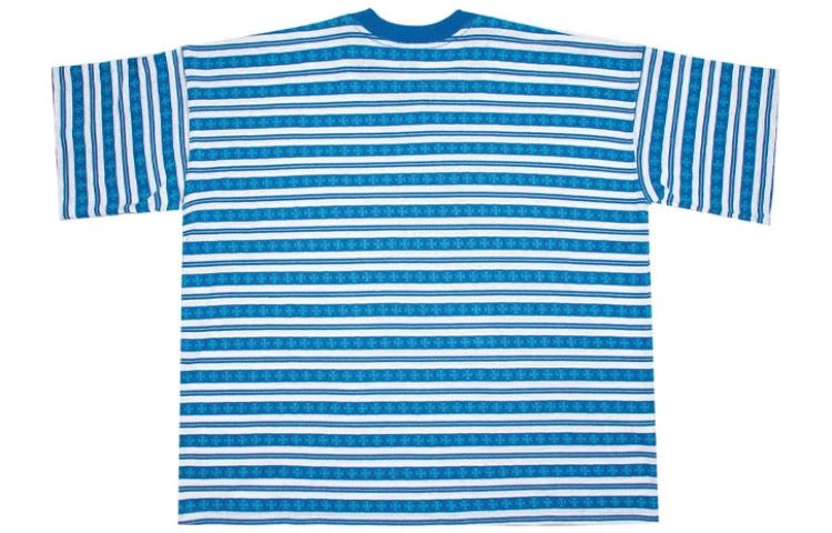 商品[国内直发] Chrome Hearts|SS23 条纹Logo印花圆领套头短袖T恤 男款 蓝色,价格¥11908,第3张图片详细描述
