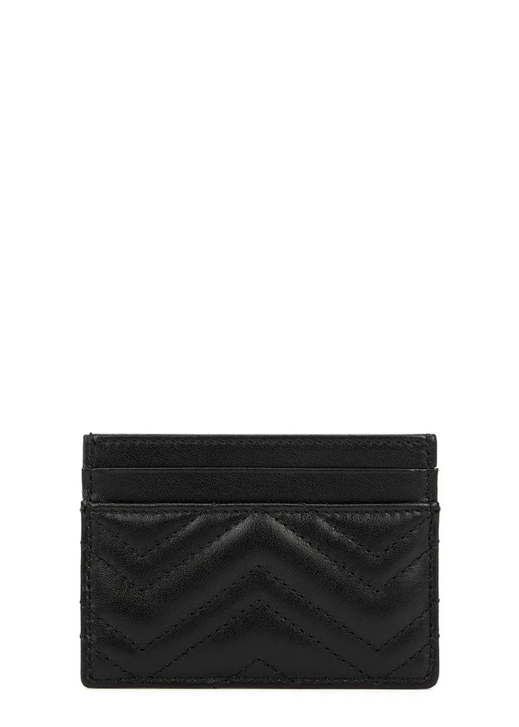 商品Gucci|GG Marmont black leather card holder,价格¥2062,第2张图片详细描述