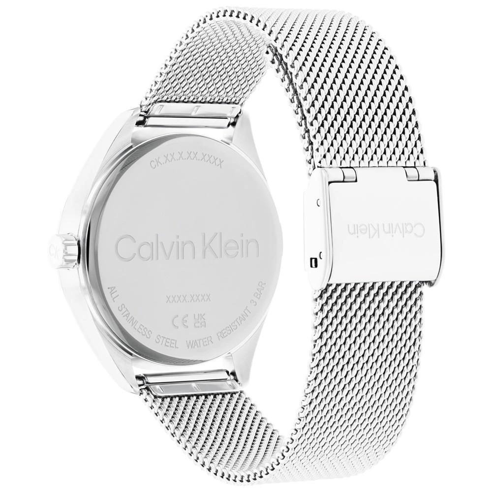 商品Calvin Klein|Women's Silver-Tone Stainless Steel Mesh Bracelet Watch 36mm,价格¥1051,第3张图片详细描述