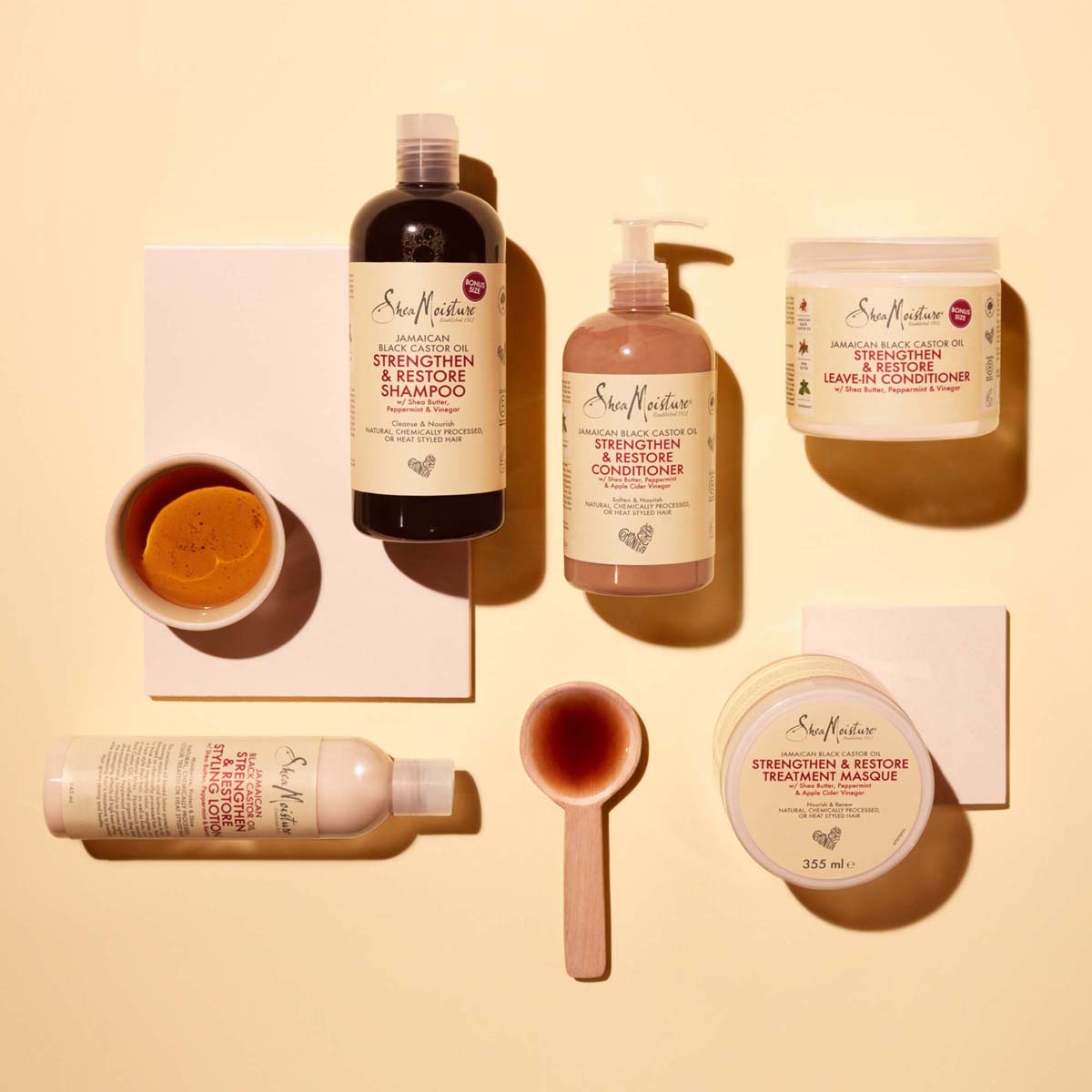 Shea Moisture 牙买加黑蓖麻油强韧修护洗发水 473ml 烫染发质商品第5张图片规格展示