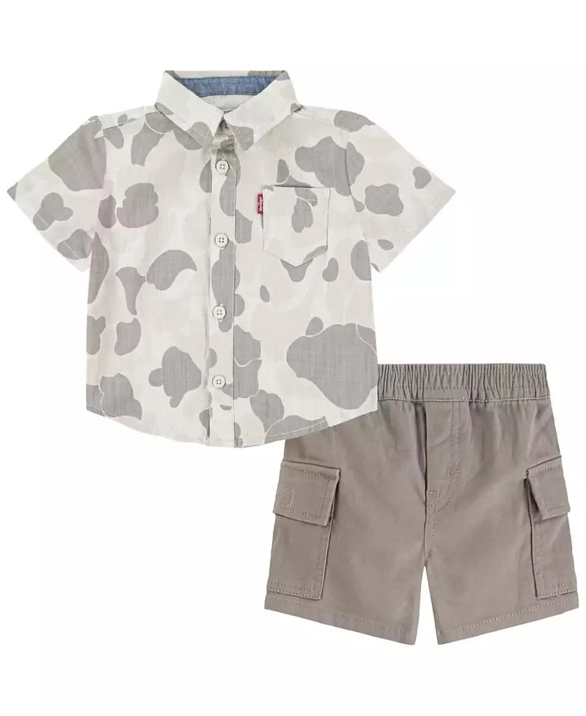 商品Levi's|Little Boys 2-Piece Woven Shirt and Cargo Shorts,价格¥129,第1张图片