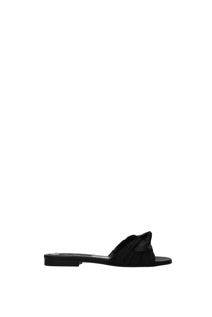 商品Manolo Blahnik|Slippers and clogs notamu Leather Black,价格¥2410,第1张图片