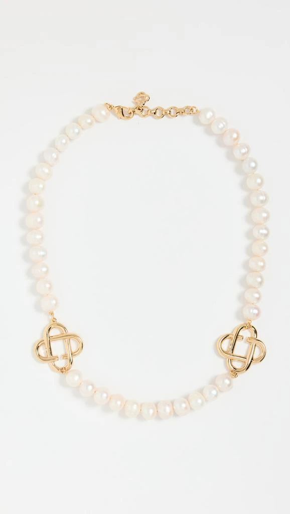 商品Casablanca|Medium Pearl Logo Necklace,价格¥1111,第1张图片