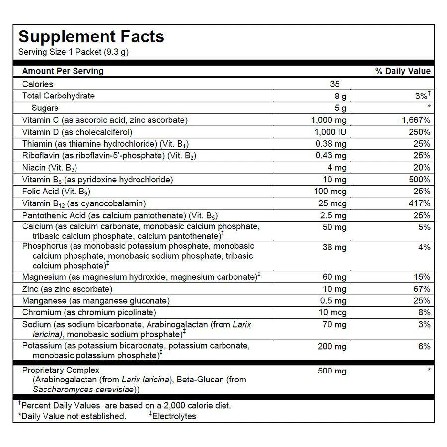 商品Emergen-C|Drink Mix with 1000 mg Vitamin C Plus Vitamin D & Zinc,价格¥67,第4张图片详细描述