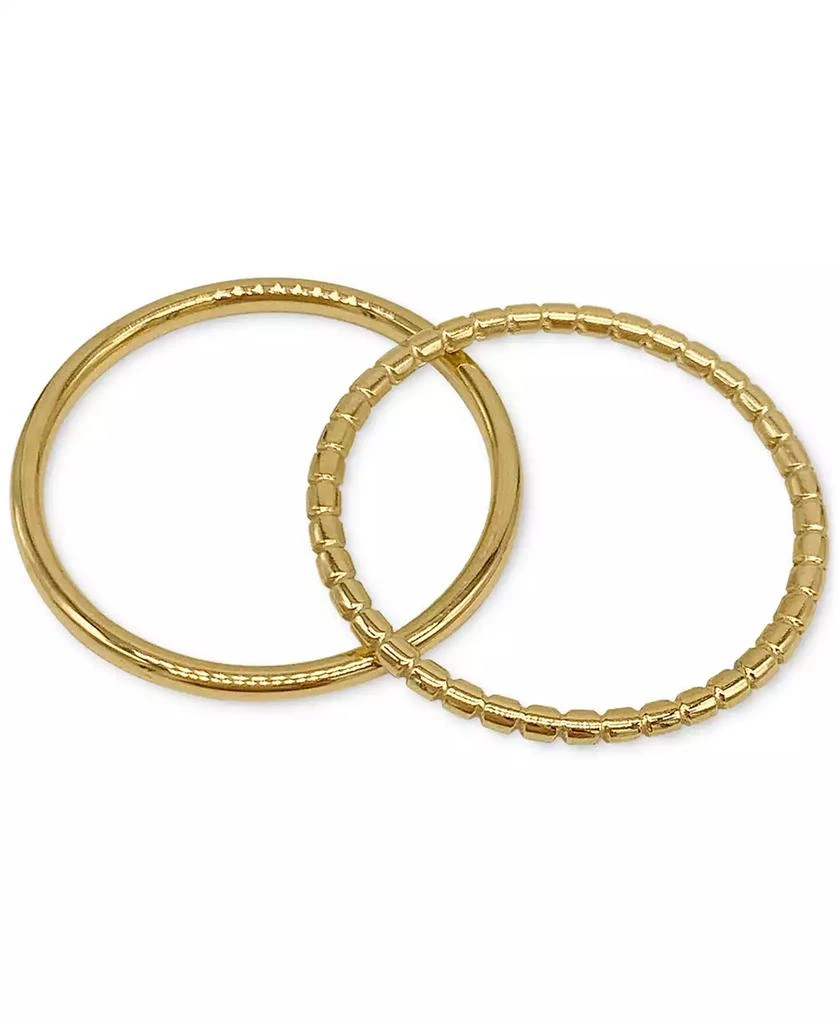 商品ADORNIA|Gold-Tone Water-Resistant Stacking Ring Set,价格¥172,第1张图片