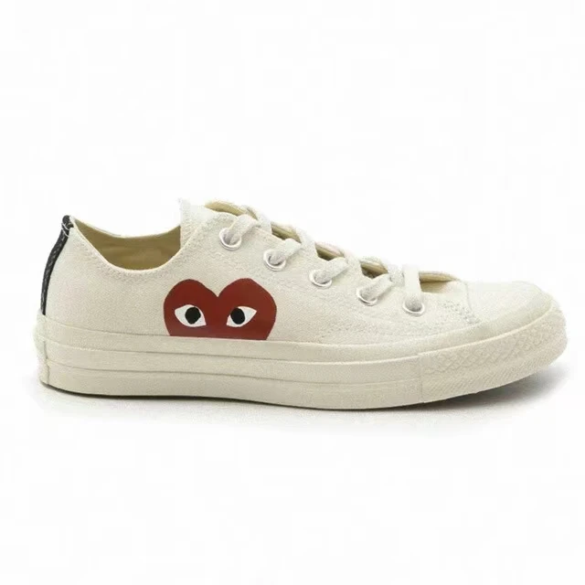 CDG x Converse 1970s chuck tavlor all star 川久保玲爱心联名款 防滑耐磨 低帮 帆布鞋 男女同款 白色AZK111-2 商品