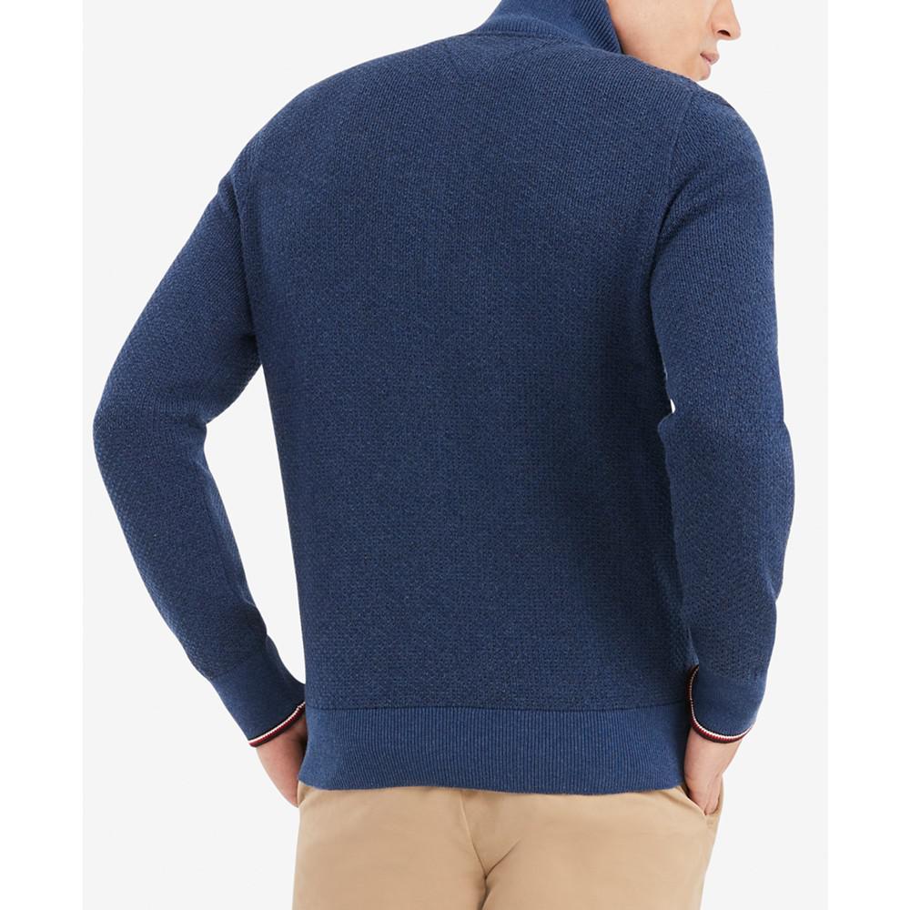 Men's Big & Tall Manhattan Quarter Zip Sweater商品第4张图片规格展示