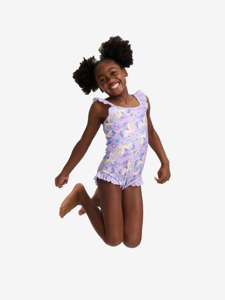 商品Soli Swim|Girls Unicorn Frill Swimsuit (UPF50+) in Purple,价格¥120,第2张图片详细描述